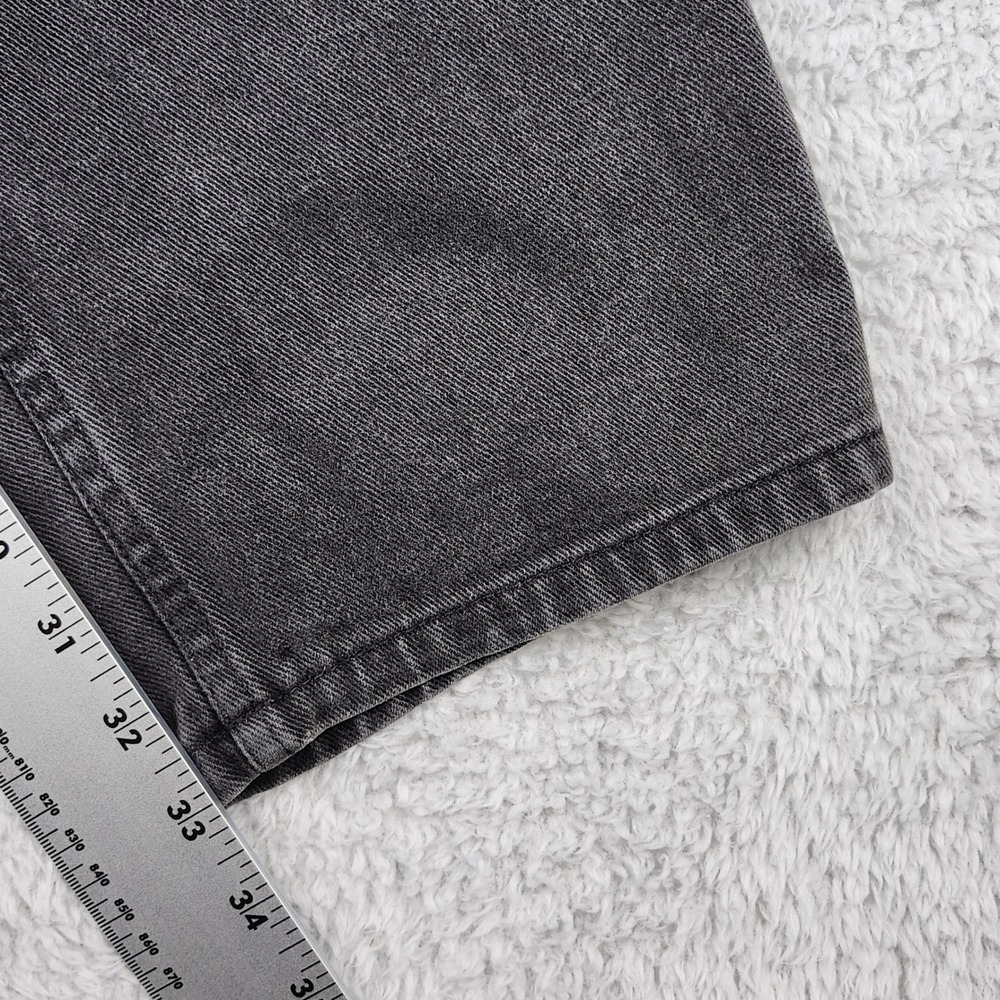 VTG Guess Jeans Mens 36 Faded Black Relaxed Tapered 2 Button Denim USA 90s 39075 - Picture 8 of 11